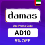 Damas Jewellery UAE Coupon Code (AD10) Enjoy Up To 50% OFF